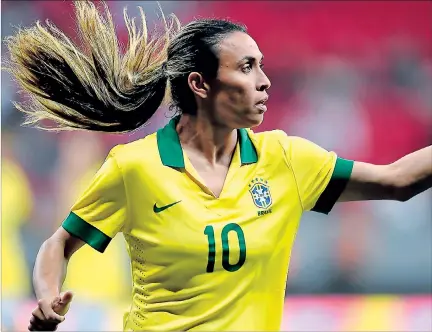  ?? ARCHIVO / EFE ?? Figura. La delantera Marta Vieira da Silva ha sido en los últimos años la máxima referente de la selección brasileña de fútbol femenino. Ella lleva 103 goles con la ‘Canarinha’.