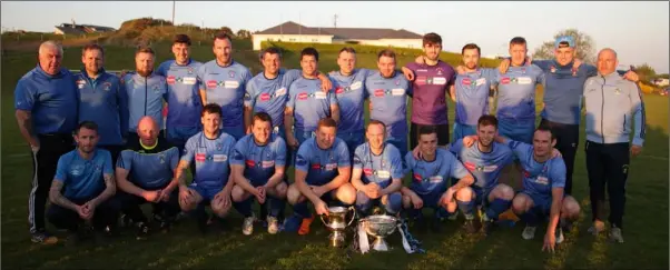  ??  ?? North End United after they captured the Premier Division title with a 3-2 win over Corach Ramblers last Wednesday night.