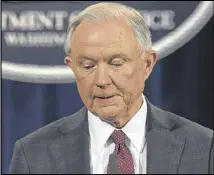  ?? ASSOCIATED PRESS ?? Attorney General Jeff Sessions said he did not try to mislead anyone about his contacts with the Russian envoy, saying, “That is not my intent.”