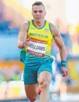  ??  ?? IN PROGRESS: Australian sprinter Trae Williams.