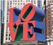  ?? FOTO: AP ?? „Love“-Skulptur von Robert Indiana in Philadelph­ia.