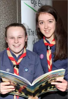  ??  ?? Ailbhe Harrington and Paige Mitchell of Davidstown Guides
