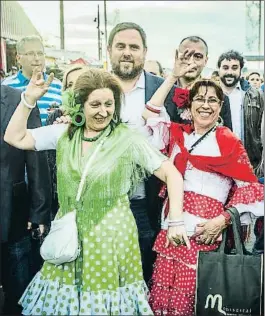  ?? LLIBERT TEIXIDÓ / ARCHIVO ?? Junqueras, en el 2015 durante su visita a la Feria de Abril