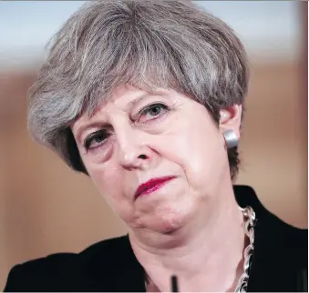  ?? SIMON DAWSON/BLOOMBERG ?? British Prime Minister Theresa May will pack the Queen’s Speech with Brexit legislatio­n on migration and trade as she tries to cling to power and maintain a deal with the Democratic Union Party.