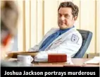  ?? ?? Joshua Jackson portrays murderous Dr Duntsch in the drama series.