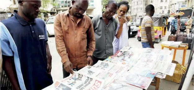  ??  ?? Nigerians have the lowest trust in the country’s media, thanks to widespread misinforma­tion.