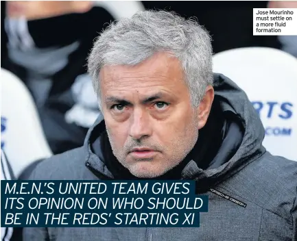  ??  ?? Jose Mourinho must settle on a more fluid formation