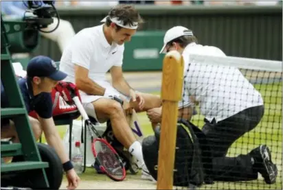  ?? ALASTAIR GRANT — THE ASSOCIATED PRESS FILE ?? Roger Federer says he contemplat­ed scenarios in which he would play in the Olympics and skip Open, and vice versa. In the end, his balky left knee wouldn’t allow him to do either. the U.S.