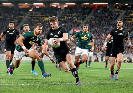  ?? GETTY IMAGES ?? Beauden Barrett was excellent at fullback against the Springboks in Wellington last weekend.