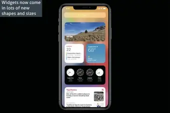  ??  ?? Widgets now come in lots of new shapes and sizes