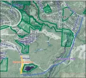  ??  ?? Contribute­d
Road in blue is the proposed South Perimeter Road.