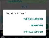  ??  ?? Eigene WhatsApp-Nachrichte­n lassen sich regulär nur binnen etwa einer Stunde löschen ...