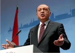  ?? PHOTO: GETTY IMAGES ?? ‘‘A country we call an ally [the US] is insisting on forming a terror army on our border,’’ Turkey’s President Recep Tayyip Erdogan said this week (file photo).