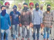  ?? HT ?? Five men arrested in two cases by police in Amritsar on Tuesday.