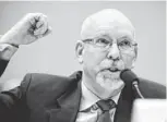  ?? AP ?? Gregory Hicks, former deputy chief diplomat in Libya, testifies May 8 before a House committee about the deadly assault on the U.S. Consulate in Benghazi. He wasn’t toeing the line being played out by the White House.