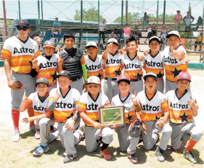  ??  ?? El equipo Astros, de Coahuila, uno de los 20 conjuntos que participar­án en la MLB Cup