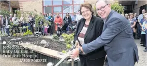  ?? JASON ROBERTS ?? ● Rosie Cooper at the rededicati­on of the Baby Garden at Ormskirk Hospital
