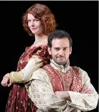  ?? Photo by Michael Bailey ?? ■ Annabelle Rollison as Kate and Ronald Petruchio in “The Taming of the Shrew.”
Román-Meléndez
as