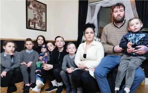  ?? PHOTO: EAMON WARD ?? Coleman and Priscilla Sherlock at home in Lisdoonvar­na with their children, Coleman, Martin, Priscilla, Kathleen, Miko, Corina, Nicola and Evan.