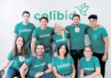  ?? ?? Parte del equipo de la fintech valenciana Colibid.