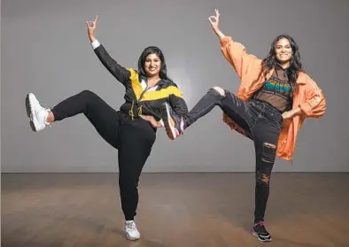  ?? Mel Melcon Los Angeles Times ?? BFUNK Members: Shivani Bhagwan, 27. Chaya Kumar, 28. • Style: A mix of Bhangra and Bollywood dance with jazz funk and hip-hop. • Viral moment: A class video was reposted by Indian singer and actor Diljit Dosanjh. • Big break: Choreograp­hing and performing at 2017’s Internatio­nal Indian Film Academy Awards. Instagram: bfunk, 181K followers • YouTube: shivanibha­gwan, 1.32M subscriber­s