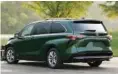  ?? COURTESY OF TOYOTA NORTH AMERICA VIA AP ?? 2021 Toyota Sienna is available in all-wheel drive across the model range.