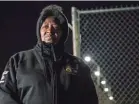  ?? MANDI WRIGHT/USA TODAY NETWORK ?? Striker Linda Crooks, 65, of Southfield, a sander on the line, pickets outside of GM Detroit-Hamtramck Assembly on Tuesday.