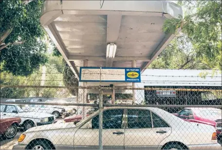  ?? Maria Alejandra Cardona Los Angeles Times ?? THE STEEL-FRAME structure, built in 1941 as a Texaco gas station, has been operating as an automotive repair shop for decades.