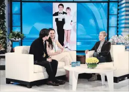  ?? MICHAEL ROZMAN WARNER BROS. ?? Scott Moir and Tessa Virtue appeared on “The Ellen DeGeneres Show” Tuesday.