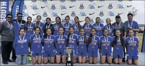  ?? COURTESY PHOTO ?? Ramon Lopez’s career highlights as a coach included his 1994 Dynamo 16U girls team winning the CYSA Open State Cup.