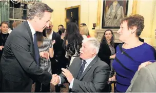  ?? Peter Cousins MBE and Jackie Tittle of Brighter Future Workshop meet Prime Minister David Cameron at Downing Street in 2012 ??