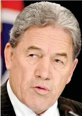  ??  ?? New Zealand First Party leader Winston Peters.