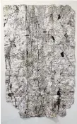  ?? DOUGLAS HAGGO ?? Warren Hoyano, “Folded Pieces: Maps of a Blind Brush 04,” watercolou­r on paper, collage, $2,000.