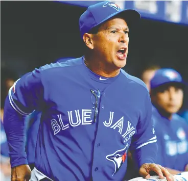  ?? JULIO AGUILAR / GETTY IMAGES FILES ?? Jays manager Charlie Montoyo expects the team’s makeup to be weighted heavier
toward pitchers, and plans to have at least six starters to handle the workload.