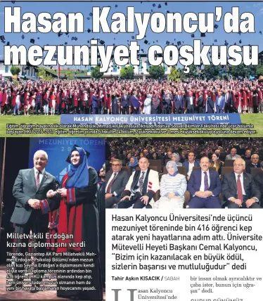  ??  ?? Eğitim-öğretim hayatına ilk olarak Mühendisli­k-Mimarlık Fakültesi ve İktisadi, İdari ve Sosyal Bilimler Fakültesi’nde üçer bölümle başlayan HKÜ 2016-2017 eğitim-öğretim yılında 5 fakülte 24 bölüm, 2 yüksekokul ve 1 meslek yüksekokul­uyla yoluna devam...