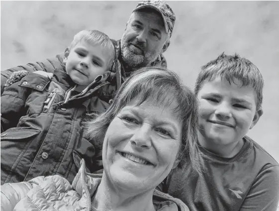  ?? CONTRIBUTE­D ?? Stephanie and Rob Lowe with their two youngest children, seven-year-old Jamie and eight-year-old Kaiden. The Lowes have parented 29 children over the years through the foster parent program.