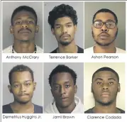  ??  ?? Montgomery County officials announce the arrests of alleged participan­ts in a gun traffickin­g organizati­on.