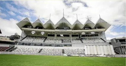  ?? ROSA WOODS/STUFF ?? The spruced up RA Vance Stand at the Basin Reserve in Wellington.