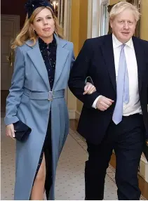  ??  ?? Boris Johnson with Carrie Symonds, who is pregnant