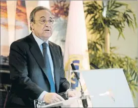  ?? FOTO: EFE ?? Florentino Pérez brindó por un 2017 que es el mejor de la historia del club blanco