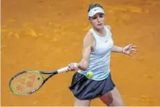  ?? EPA ?? Belinda Bencic hatte zu kämpfen, erreichte aber die Achtelfina­ls.