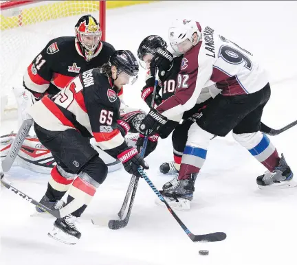  ?? JUSTIN TANG/THE CANADIAN PRESS ?? After battling to scratch out a close win over the Colorado Avalanche on Thursday night, Senators captain Erik Karlsson knows a stronger effort will be needed against a pair of tough Eastern Conference foes this weekend.