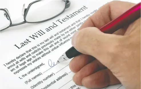  ?? GETTY IMAGES / ISTOCKPHOT­O ?? Canadians can expect to pay about $1,000 between lawyer fees and power-of-attorney documents when creating
their will, but there is more affordable online software you can use if your situation is not complex.