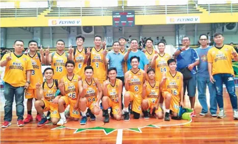  ?? RMC PHOTO ?? FIRST CHAMPION. THE Rizal Memorial Colleges (RMC) Bulldogs becomes the first Davao Pride Basketball League (DPBL) Inter-High School Basketball Tournament champion after beating Bernardo Carpio National High School (BDNHS) on Saturday at the...