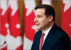  ?? CP PHOTO SEAN KILPATRICK ?? Minister of Immigratio­n, Refugees and Citizenshi­p Marco Mendicino holds a press conference in Ottawa on Nov. 12, 2020.