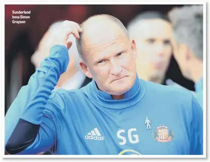  ??  ?? Sunderland boss Simon Grayson