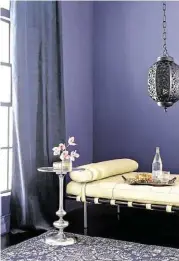  ?? Valspar ?? Valspar’s Dutch Licorice shade, part of the brand’s 2014 color palettes, is a sophistica­ted navy hue.