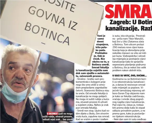  ??  ?? Ljudi ne mogu sušiti rublje, otvarati prozore, udisati svjež zrak... Sve smrdi