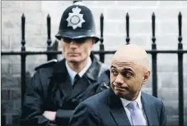  ?? STEFAN WERMUTH / REUTERS ?? Sajid Javid, ministre d’Interior del govern de Theresa May