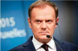  ??  ?? European Union Council President Donald Tusk